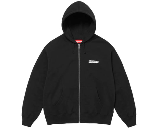Supreme Spread Zip Up Hooded Sweatshirt Black