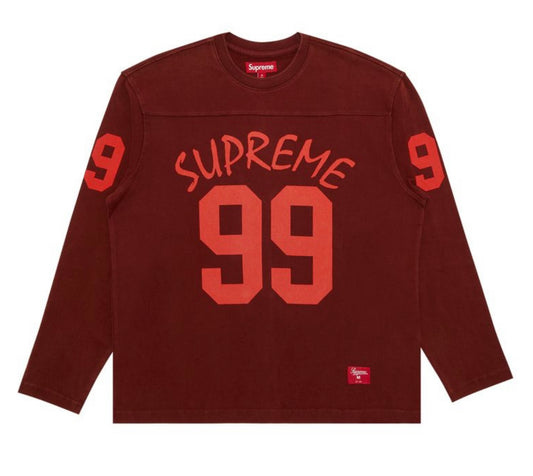Supreme 99 Long-Sleeve Football Top ‘Maroon’
