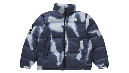 Supreme The North Face Bleached Denim Print Nuptse Jacket Indigo (FW21)