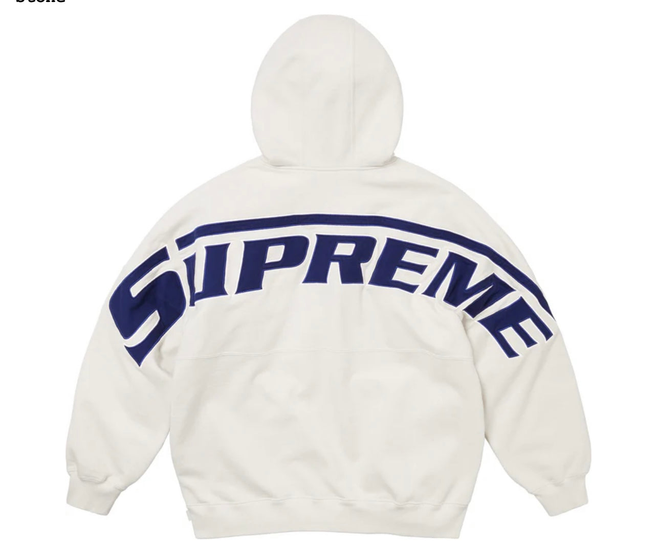 Supreme Wrapped Half Zip Hooded Sweatshirt Stone