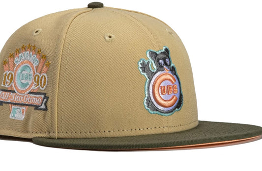 Hat Club Toscano Chicago Cubs Wavy 1990 All Star Game Patch (Peach UV)